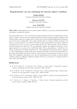 Regularization via sets satisfying the interior sphere condition