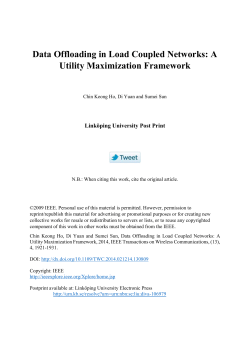 Data Offloading in Load Coupled Networks: A Utility Maximization
