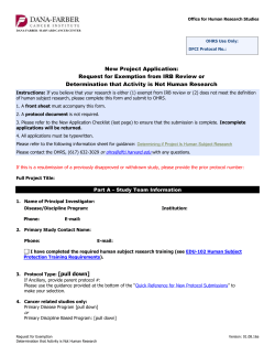 New Project Application