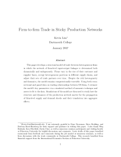 Firm-to- rm Trade in Sticky Production Networks