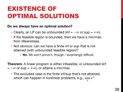 EXISTENCE OF OPTIMAL SOLUTIONS