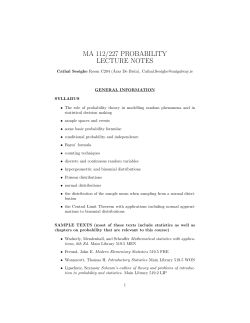 ma 112/227 probability lecture notes