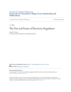 The Past and Future of Electricity Regulation