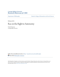 Raz on the Right to Autonomy