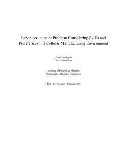 Labor Assignment Problem Considering Skills and