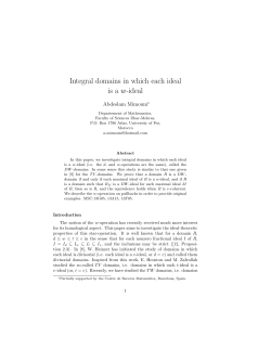 Integral domains in which each ideal is a w-ideal