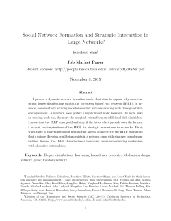 Social Network Formation and Strategic Interaction in Large Networks