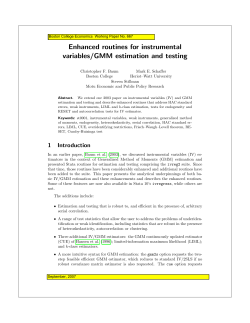 Enhanced routines for instrumental variables/GMM