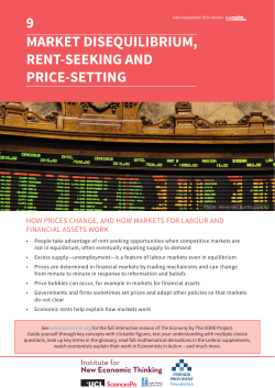 9 MARKET DISEQUILIBRIUM, RENT-SEEKING AND PRICE