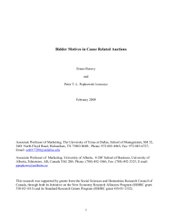 Bidder Motives in Cause Related Auctions
