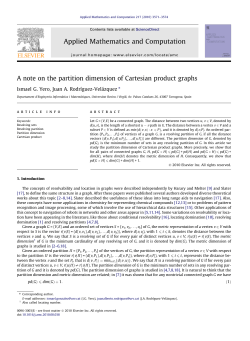 A note on the partition dimension of Cartesian product