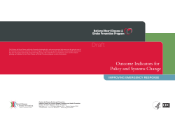 Outcome Indicators for Policy and Systems Change