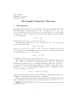 Implicit Function Theorem