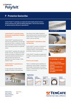 TenCate Polyfelt&reg; P Technical Data