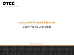 CUSIP Profile Guide