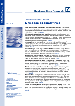 E-finance at small firms