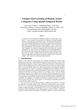 Unsupervised Learning of Human Action Categories Using Spatial