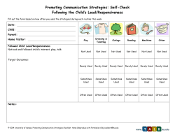 Promoting Communication Strategies: Self-Check Following