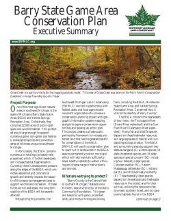 Barry State Game Area Conservation Plan