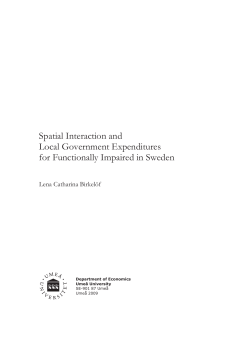 Spatial Interaction and Local Government Expenditures for