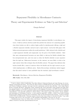 Repayment Flexibility in Microfinance Contracts: Theory and