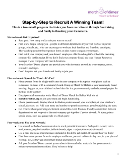 Step by Step to Recruit A Winning Team