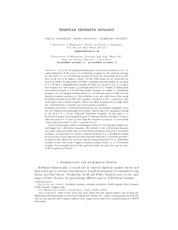 Dedekind domains play a crucial role in classical algebraic number