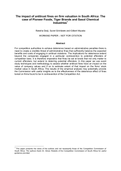 The impact of antitrust fines on firm valuation in South Africa: The