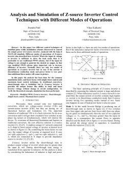 Analysis and Simulation of Z-source Inverter Control