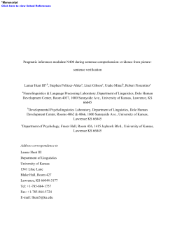 Pragmatic inferences modulate N400 during sentence