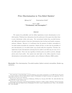 Price Discrimination in Two`Sided Markets"