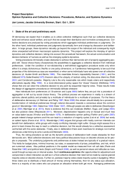 Opinion Dynamics and Collective Decisions