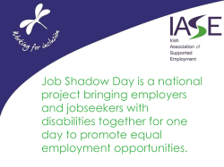 a presentation to explain Job Shadow Day to employers