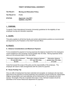 P-315 Moving and Relocation Policy