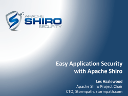 Easy Applicabon Security with Apache Shiro