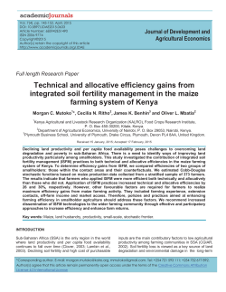 Technical and allocative efficiency gains from