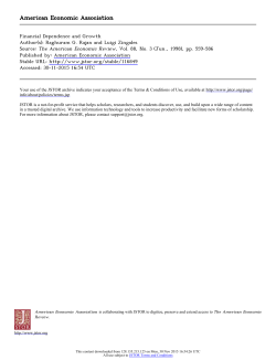 American Economic Association - The University of Chicago Booth