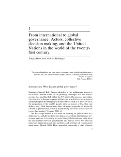 1 From international to global governance: Actors, collective