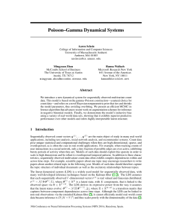 Poisson–Gamma Dynamical Systems
