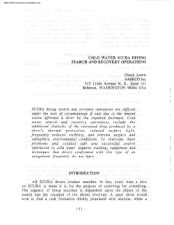 cold water scuba diving search and recovery operations