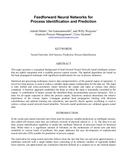 Feedforward Neural Networks for Process Identification and