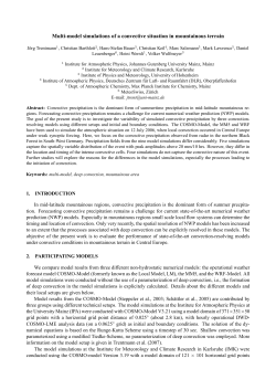 Multi-model simulations of a convective situation in