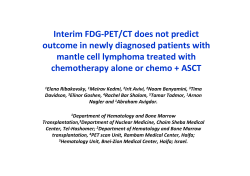 Interim FDG-PET/CT does not predict outcome in newly diagnosed