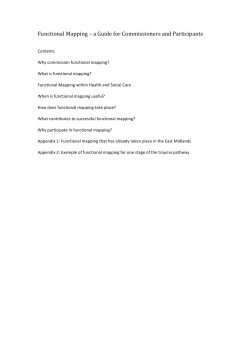 Functional Mapping &ndash; a Guide for