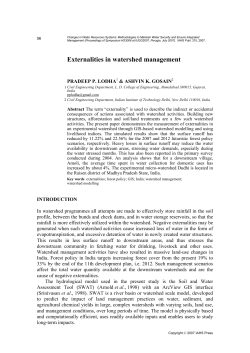 Externalities in watershed management