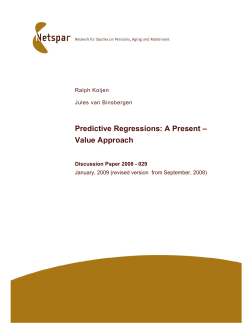 Predictive Regressions: A Present &ndash; Value Approach