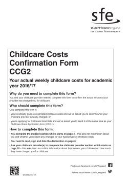 Student Finance England CCG2 form 1617