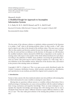 A Modified Rough Set Approach to Incomplete Information Systems
