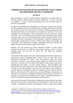 Changing the Discourse on Nuclear Weapons