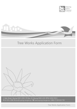 notes for completing a tree works application
